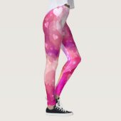 Valentine Hearts nuage rose étincelant Leggings (Droite)