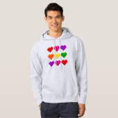 Valentine Hearts Sweat - shirt à capuche masculin (Devant entier)
