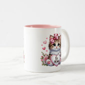 Valentine Hearts  Tweekleurige Koffiemok (Voorkant rechts)