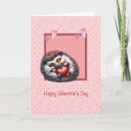 Valentine Hedgehog or Porcupine Card Feestdagen Kaart
