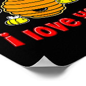 Valentine Honey Ik hou van jou Poster (Hoek)
