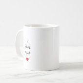 Valentine I Love You Mug with Heart (Devant gauche)