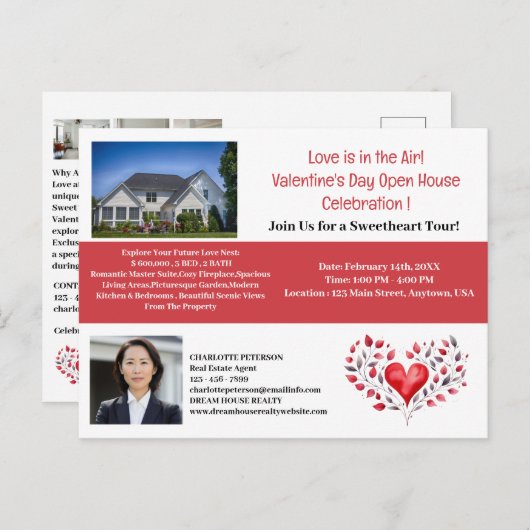 Valentine Immobilier Open House Invitation (Devant / Derrière)