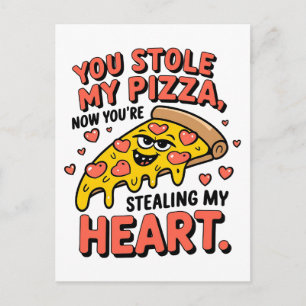 Valentine Jij Stole M'n Pizza Hart Briefkaart