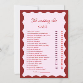 Valentine kiss miss good by Weding Shoe Game Card Aankondiging