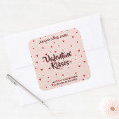 Valentine Kisses Candle Sticker Cute Hearts Design (Enveloppe)