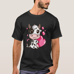 Valentine Koe met Hart Liefde Valentijnsdag C T-shirt