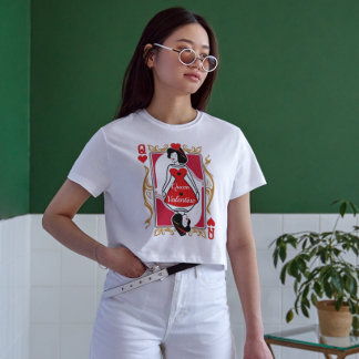 Valentine Koningin | Speelkaart T-Shirt