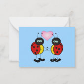 Valentine Ladybugs en Love Mini Cartes pour enfant (Devant)