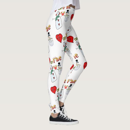 Valentine Leggings Long Snowman Fire (Droite)