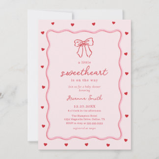 Valentine Little Sweetheart Baby Shower Invitation