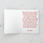 Valentine Love Bug on Blossoms Rose Kaart (Binnen)