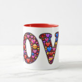 Valentine Love Emoji's Red Mug (Centre)