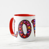Valentine Love Emoji's Red Mug (Devant gauche)