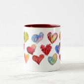 Valentine Love Hearts Mug 2 de 4 (Centre)