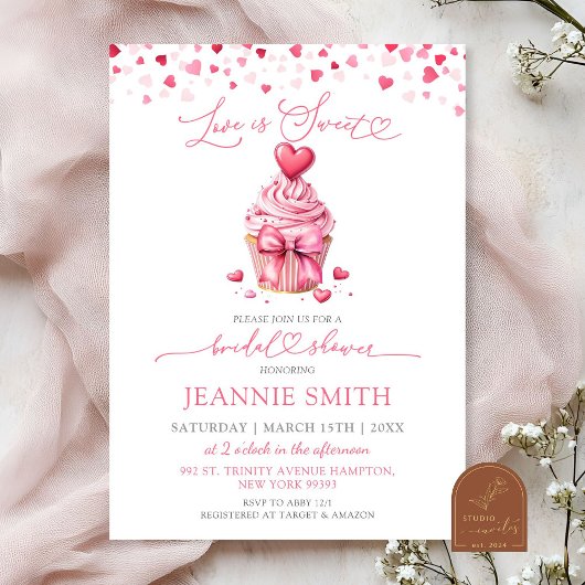 Valentine Love is Sweet Bridal Shower Invitation