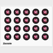 Valentine Lovely &amp; Caffeinated Coffee Lover Co Ronde Sticker (Vel)