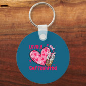 Valentine Lovely &amp; Caffeinated Coffee Lover Co Sleutelhanger (Voorkant)