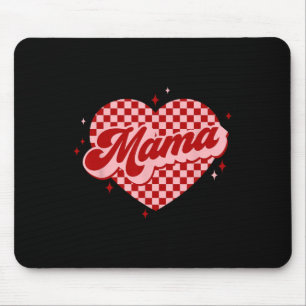Valentine Mama Geruite Hart Valentijnsdag Vrouwen Muismat