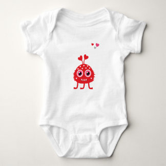Valentine Monster graphic Romper
