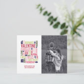 Valentine Mots Valentine's Day Photo Carte postale (Debout devant)