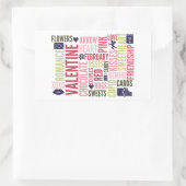 Valentine Mots Valentine's Day Rectangle Stickers (Sac)