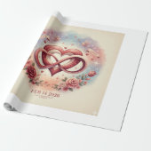 valentine mug set cadeaupapier (Uitgerold)