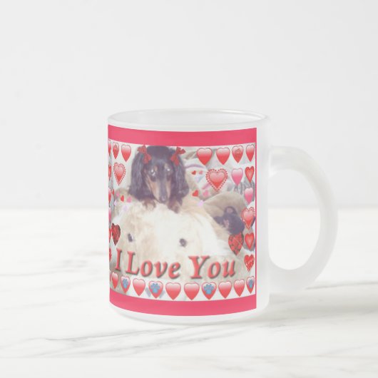 VALENTINE MUGS - CADEAUX - MINI DACHSHUND JE VOUS  (Droit)
