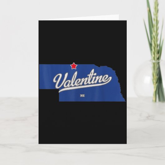 Valentine Nebraska Ne Kaart  (Voorkant)