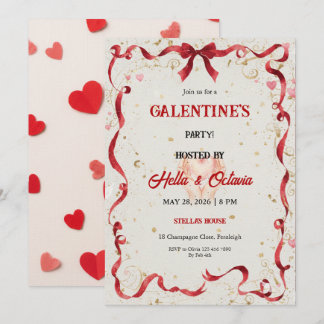 Valentine Party Invitation Printable Kaart