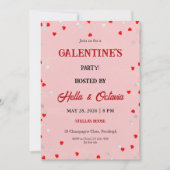 Valentine Party Invitation Printable Template Kaart (Voorkant)