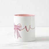 Valentine Pink Bow Mok (Midden)