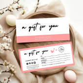 Valentine Pink Elegant Gift Certificate 