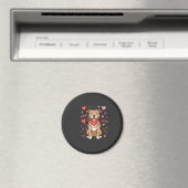 Valentine Pitbull Hond XOXO Liefde Design Magneet (Insitu (Vaatwasser))