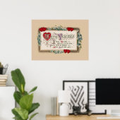 Valentine Poem Poster (Bureau à domicile)