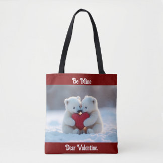 Valentine Polar Bear Cubs Tote Draagtas