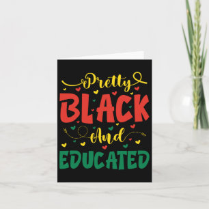 Valentine Pretty Black En Geschoold Juneteenth Voo Kaart