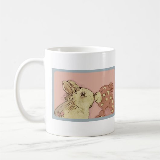 Valentine Rabbit et Teddy Bear Coffee Mug (Gauche)