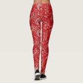 Valentine Red Faux Mesh Lace Leggings (Dos)
