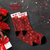 Valentine Red Multi Hearts Bow