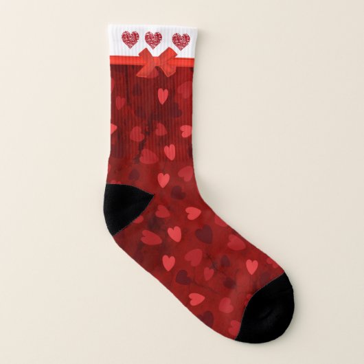 Valentine Red Multi Hearts Bow (Gauche intérieur)