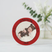 Valentine Red Photo Love Bug Heart Carte photo (Debout devant)