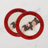 Valentine Red Photo Love Bug Heart Carte photo (Devant / Derrière)