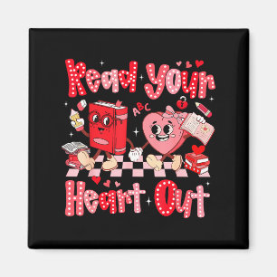 Valentine Retro Lees Je Hart Uit Leraresse Meisje Magneet