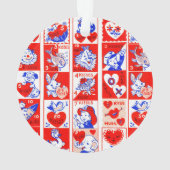 Valentine Retro Love Hugs Motif (dos)