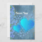 Valentine Romantique Roses balayer carte bleue du (Dos)