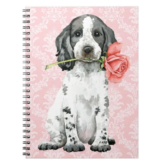 Valentine Rose anglais Cocker Carnet espagnol (Devant)