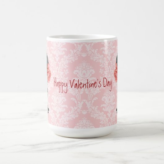 Valentine Rose Anglais Cocker Spaniel Coffee Mug (Centre)