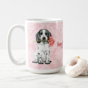 Valentine Rose Anglais Cocker Spaniel Coffee Mug