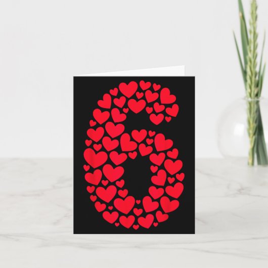 Valentine’s Day 67 Filled With Heart Funny Six Sev Kaart (Voorkant)
